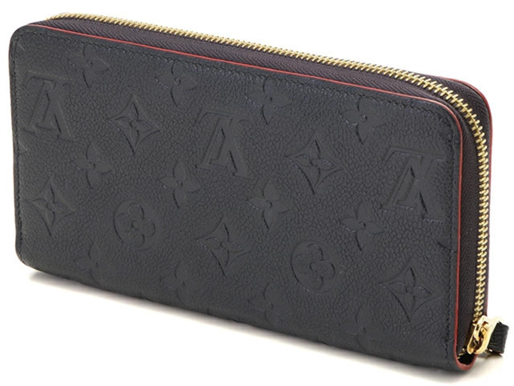 Louis Vuitton Marine Monogram Blue Red Wallet Empreinte Zippy Rouge Blue Red
